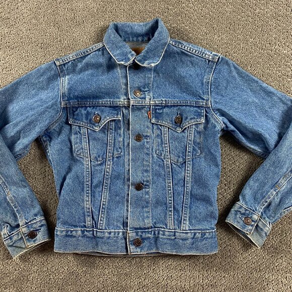 Levi's Other - Vintage Levi's Orange Tab Denim Jean Jacket Boy's Medium Blue Cotton Made Canada